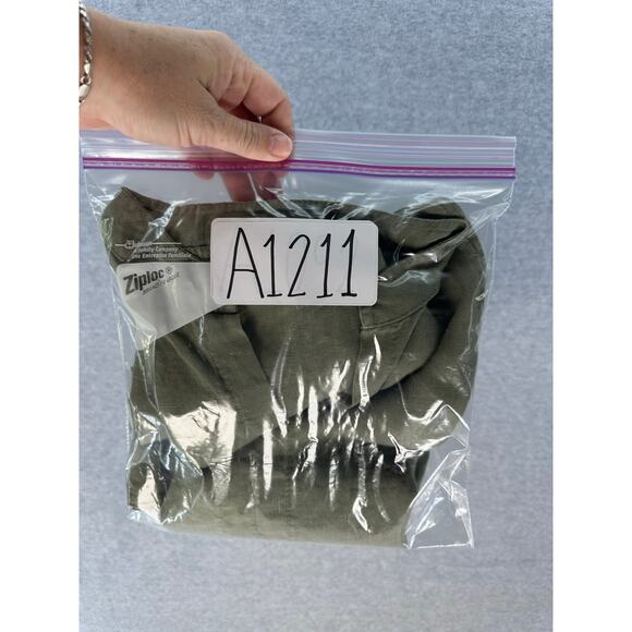 Terzo Millenio Women's S Sage Green Linen Dress Italian Made Sleeveless Babydoll - Picture 11 of 11